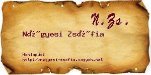 Négyesi Zsófia névjegykártya
