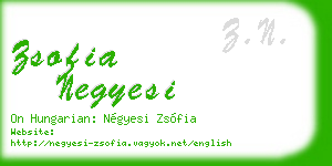 zsofia negyesi business card